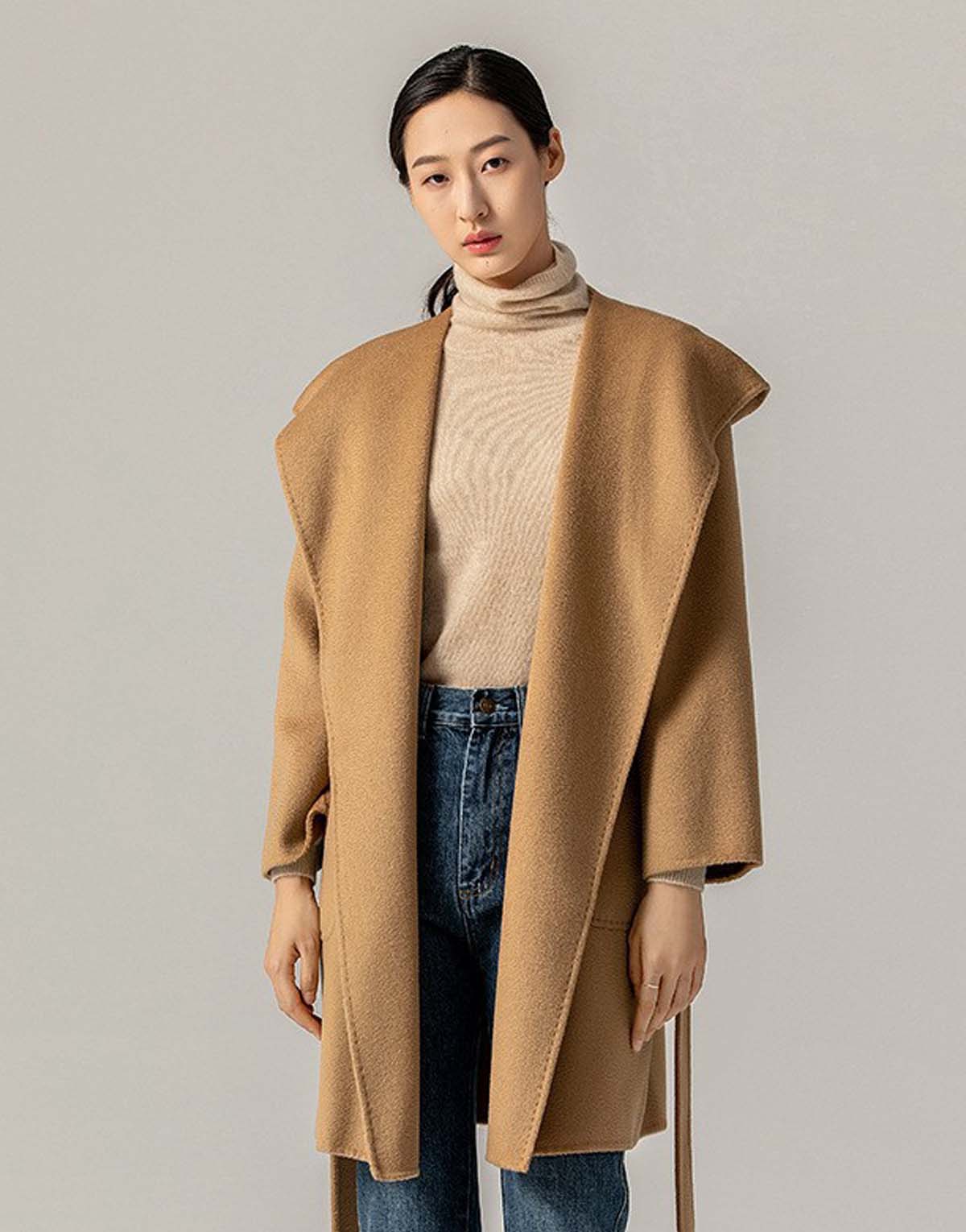 Hooded Reversible Cashmere Coat-901